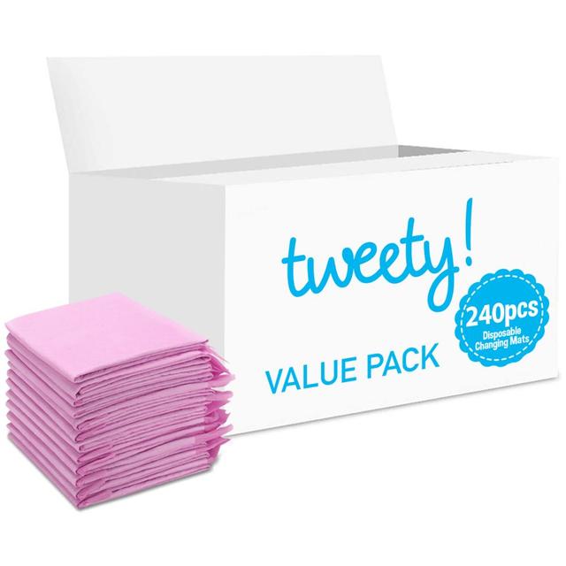 Tweety - Disposable Changing Mats, 240 Counts - Pink