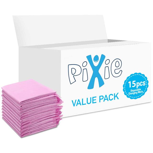 Pixie - Disposable Changing Mats, 15 Counts - Pink