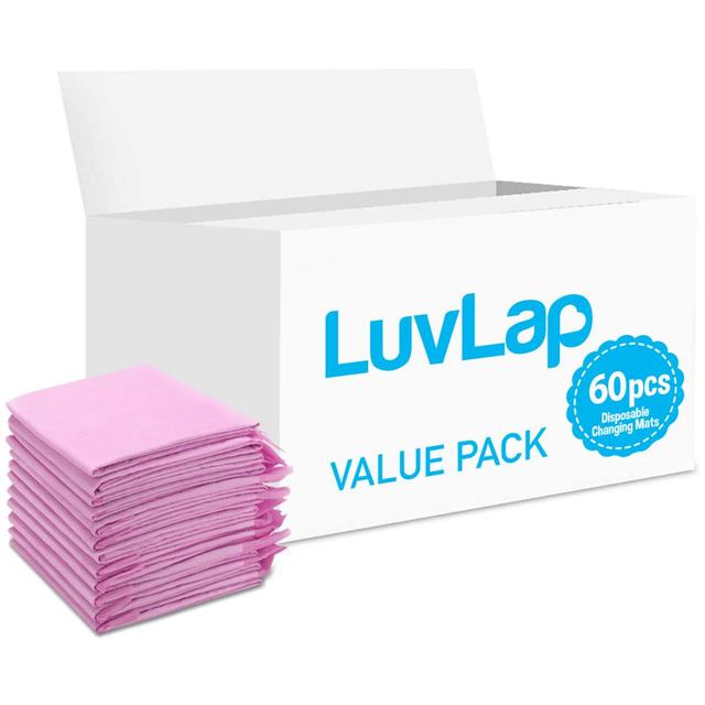 Luvlap - Disposable Changing Mats, 60 Counts - Pink