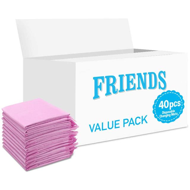 Friends - Disposable Changing Mats, 40 Counts - Pink