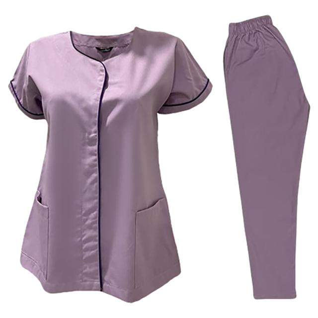 Veronica - Ladies Scrub Suit/Medical Set Uniform Light Purple