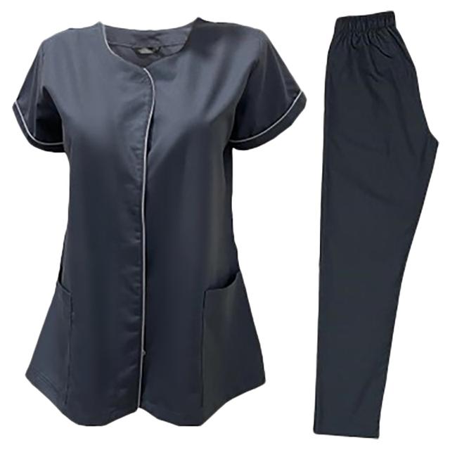 Veronica - Ladies Scrub Suit/Medical Set Uniform - Dark Grey