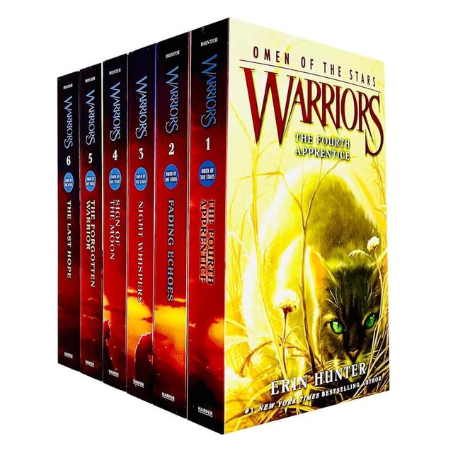 Warrior Cats Series 4 Omen Of The Stars Books 1 - 6 Collection Set