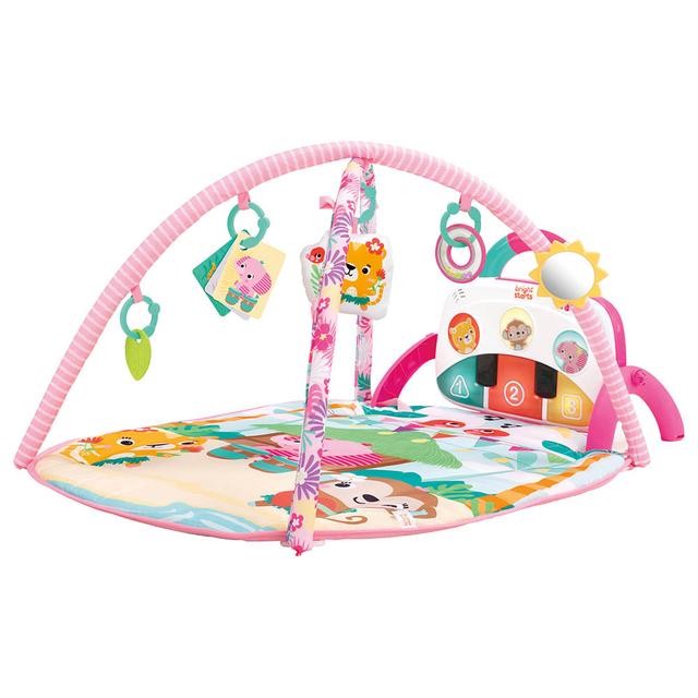 Bright Starts - 4-In-1 Piano & Drum Kick Gym - Floral