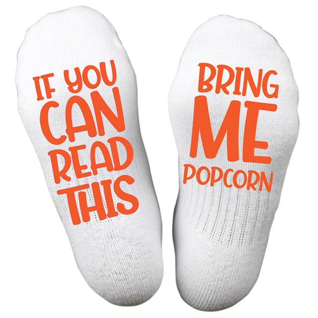 Twinkle Hands - Bring Me Popcorn Socks - White