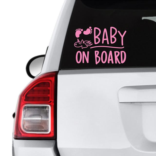 Twinkle Hands - Baby On Board Unicorn Car Sticker - Pink