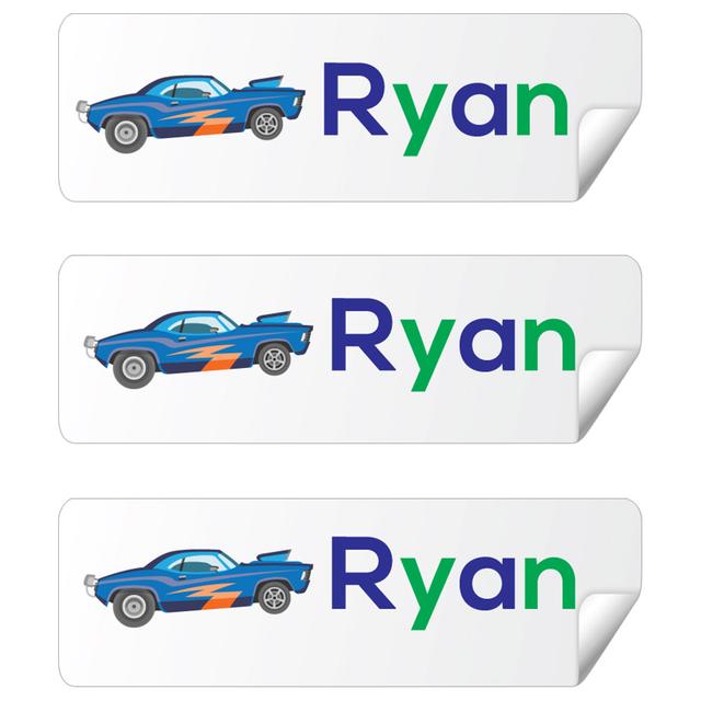 Twinkle Hands - Personalized Waterproof Labels - Racing Car