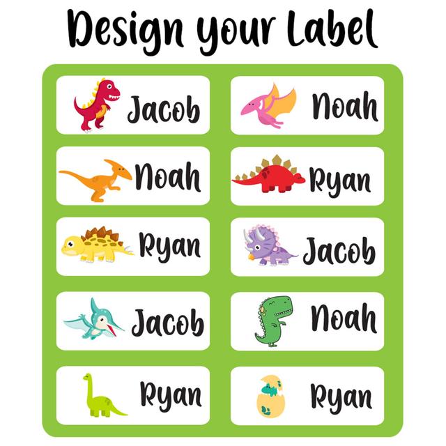 Twinkle Hands - Personalized Waterproof Labels Dinosaurs