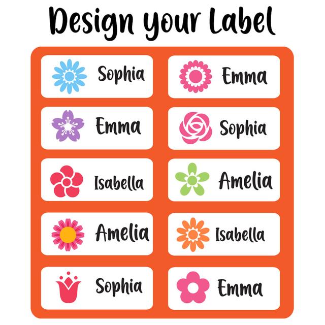 Twinkle Hands - Personalized Waterproof Labels - Flowers