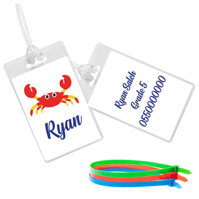 Twinkle Hands - Crab Luggage Tag