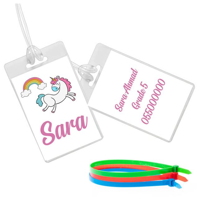 Twinkle Hands - Rainbow Unicorn Luggage Tag