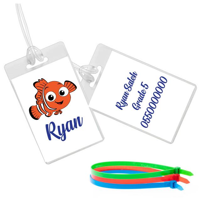 Twinkle Hands - Nemo Fish Luggage Tag - Orange