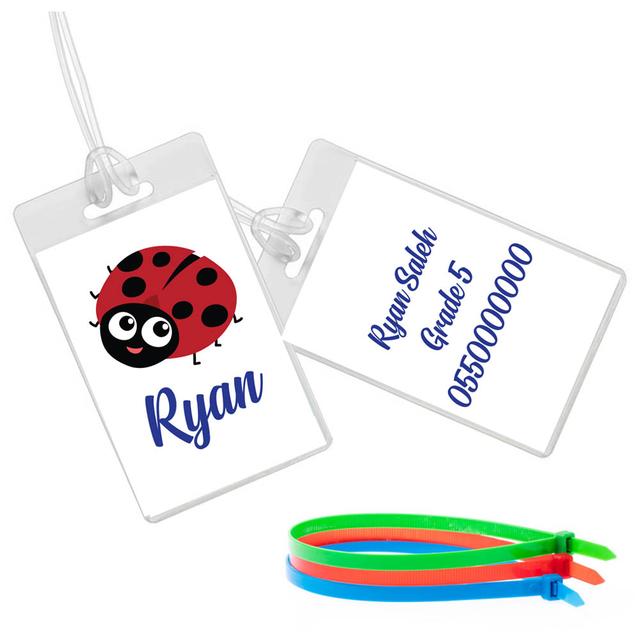 Twinkle Hands - Ladybug Luggage Tag