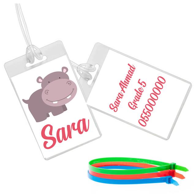 Twinkle Hands - Hippo Luggage Tag