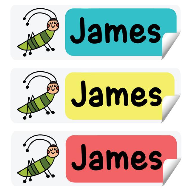 Twinkle Hands - Personalized Waterproof Labels - Grasshopper