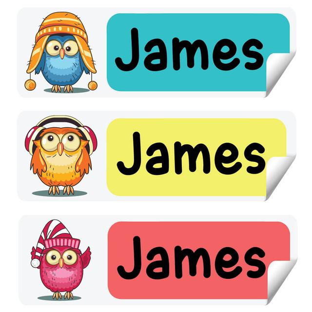 Twinkle Hands - Personalized Waterproof Labels - Cool Owl