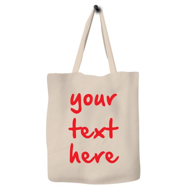 Save The Ocean - Eco Bag Canvas Tote Bag - Red Font