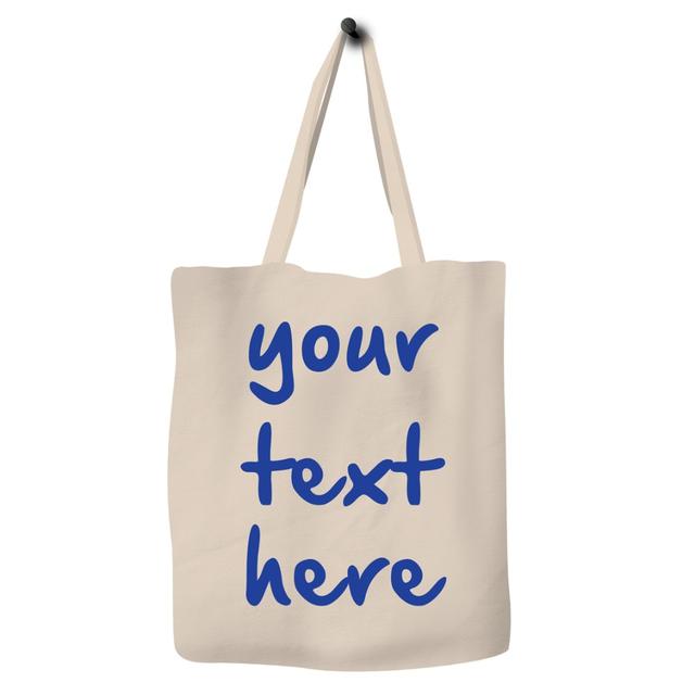 Save The Ocean - Eco Bag Canvas Tote Bag - Dark Blue Font