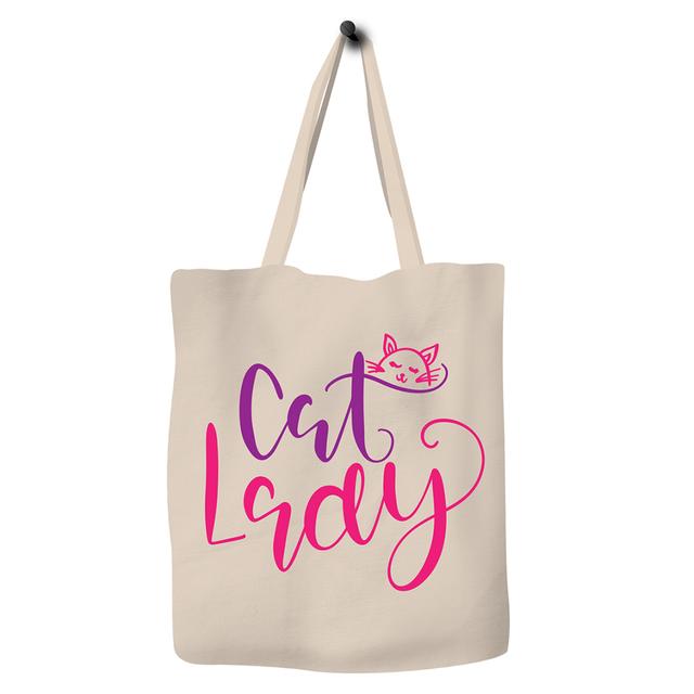 Save The Ocean - Eco Tote Bag - Cat Lady - Pink