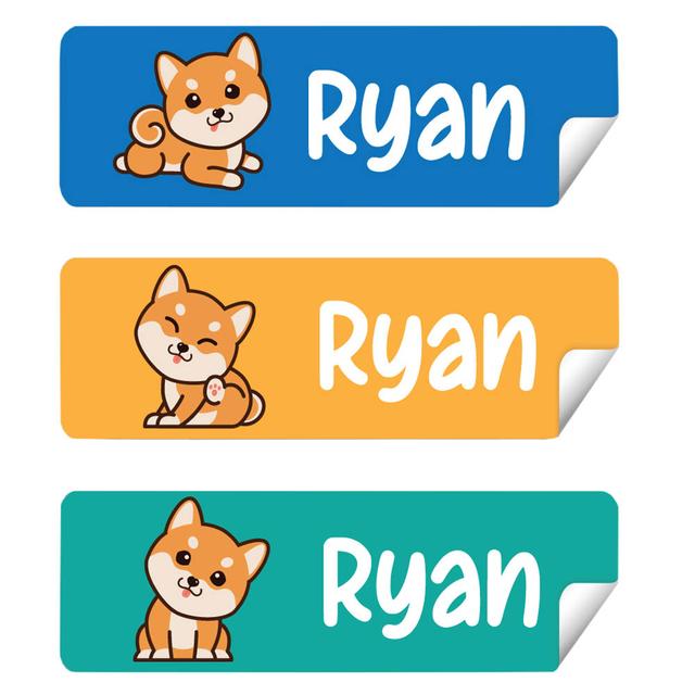 Twinkle Hands - Personalized Labels - Pack of 30 - Shiba Puppy