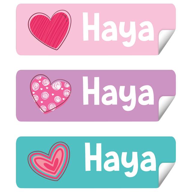 Twinkle Hands - Personalized Waterproof Labels - Hearts