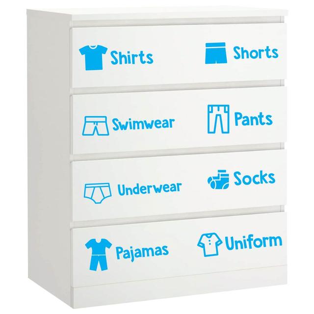 Twinkle Hands - Clothes Labes For Boys Cabinet - Blue