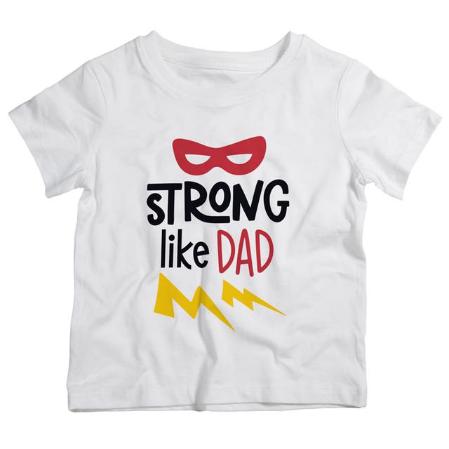 Twinkle Hands - Stong Like Dad T-Shirt - White