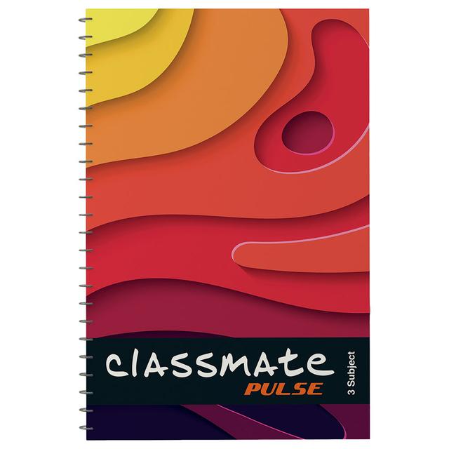 Classmate 3 Subject Book Spiral 240 Pages Single Piece