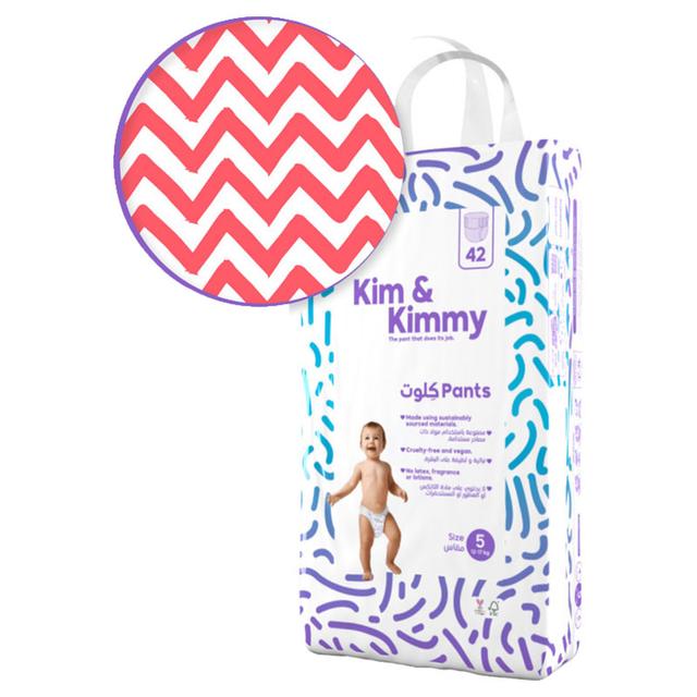 Kim & Kimmy - Diaper Pants Size 5 12-17kg - Zig Zag Swag - 42pc