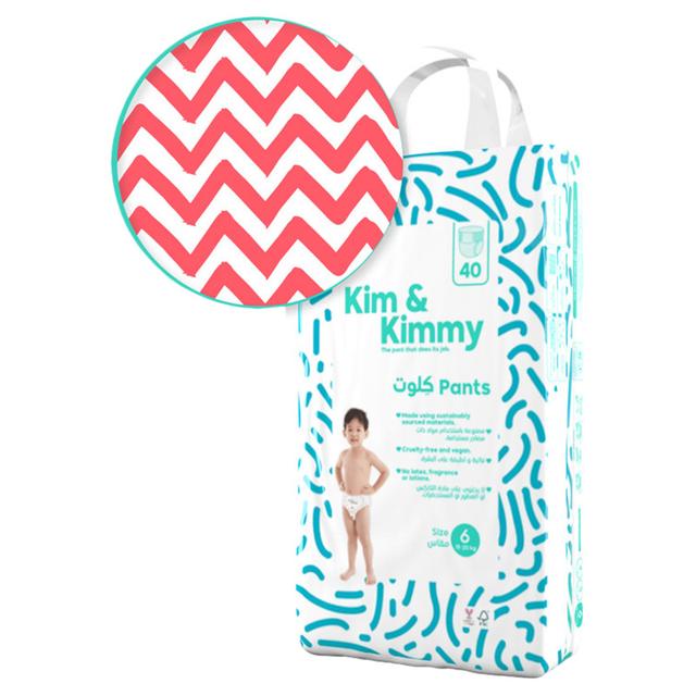 Kim & Kimmy - Diaper Pants Size 6 15-20kg - Zig Zag Swag - 40pc