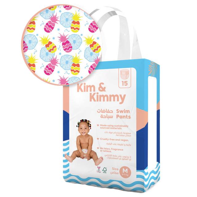 Kim & Kimmy - Swim Pants - 6-11kg - Medium - 15pcs - Tropicool Pineapple