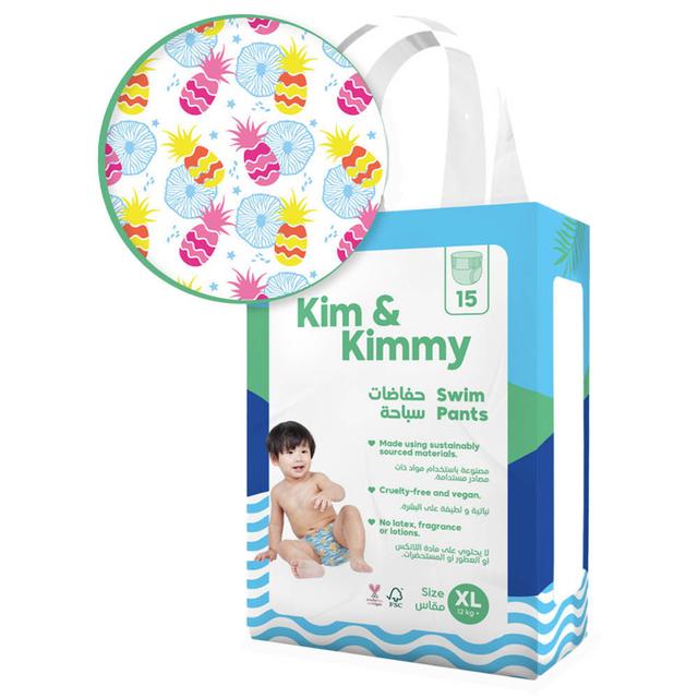 Kim & Kimmy - Swim Pants - 12+kg - X-Large - 15pcs - Tropicool Pineapple