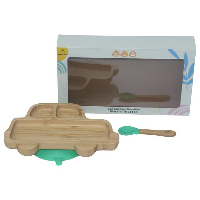 Mori Mori - Car Plate w/ Spoon & Silicone Suction - Green 