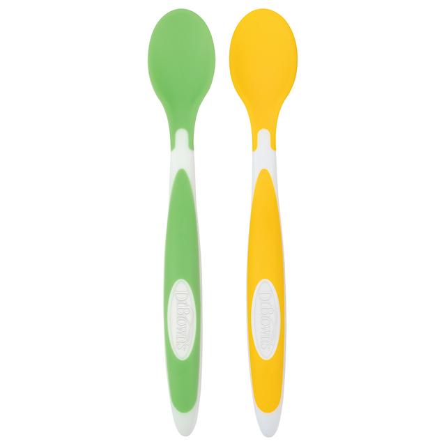 Dr. Brown's - Soft-Tip Spoon, Pack of 2 - Yellow/Green