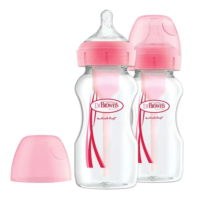 Dr. Brown's - Wide-Neck Options+ Bottle - Pack of 2 - 270ml - Pink